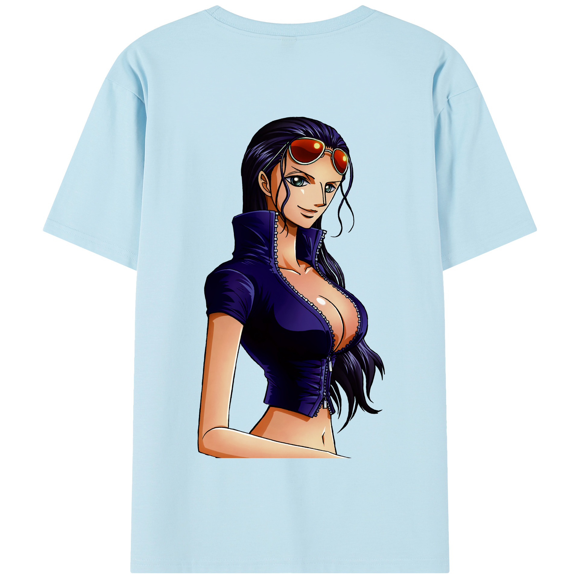 ワンピース ニコ・ロビン ONE PIECE Nico Robin 綿100％半袖Tシャツ（背面プリント）
